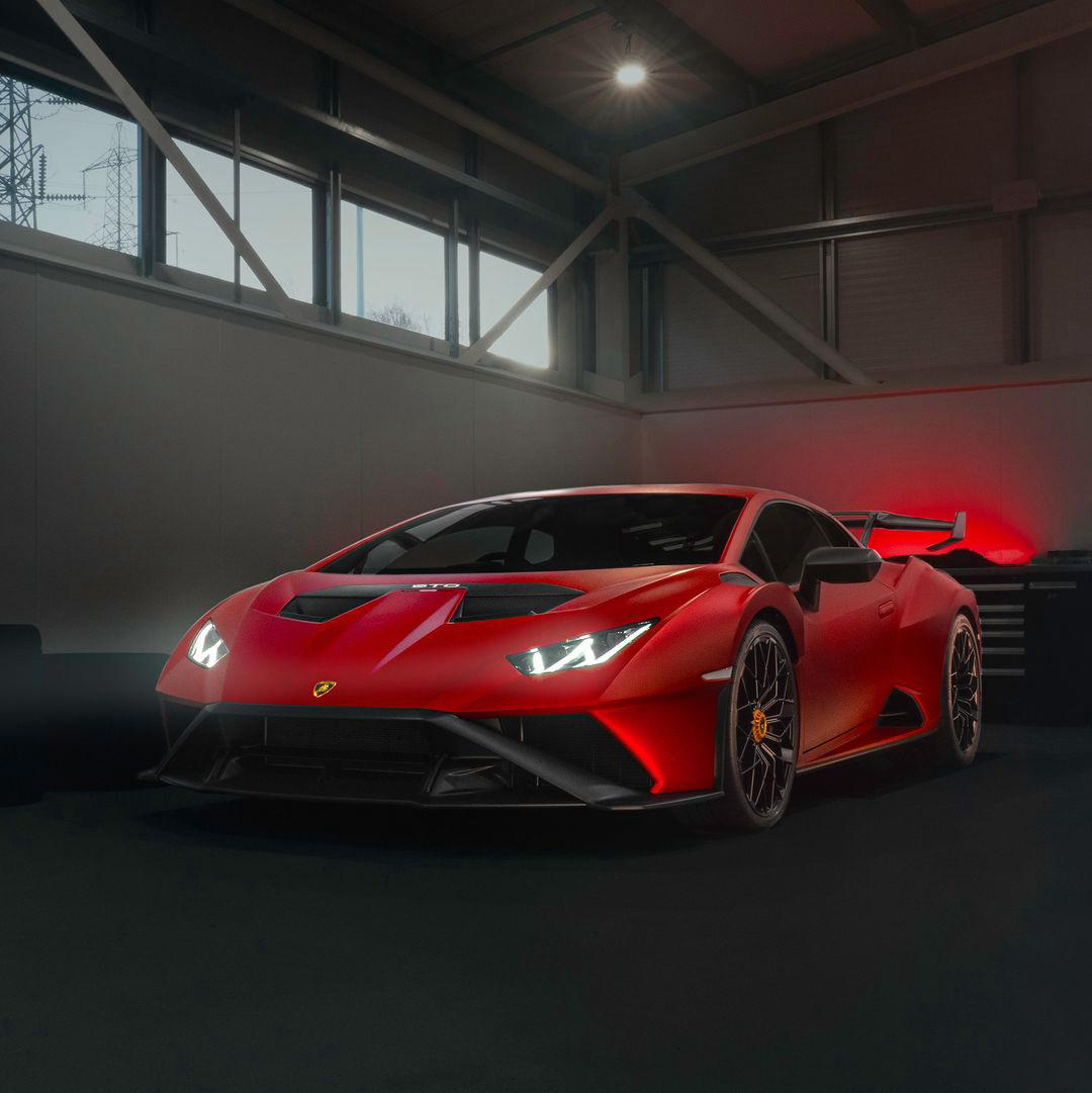 image  1 Huracán STO has carbon fiber in more than 75% of its body panels, and Lamborghini DNA in 100% of the
