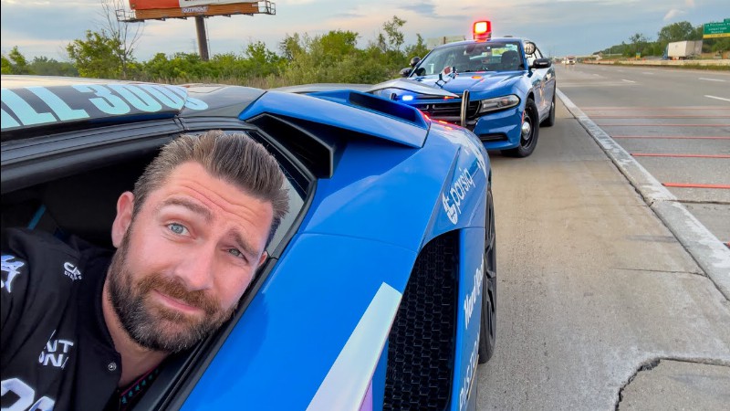 image 0 Michigan Police Pull Me Over First Day In Lamborghini Aventador S : Gumball 3000